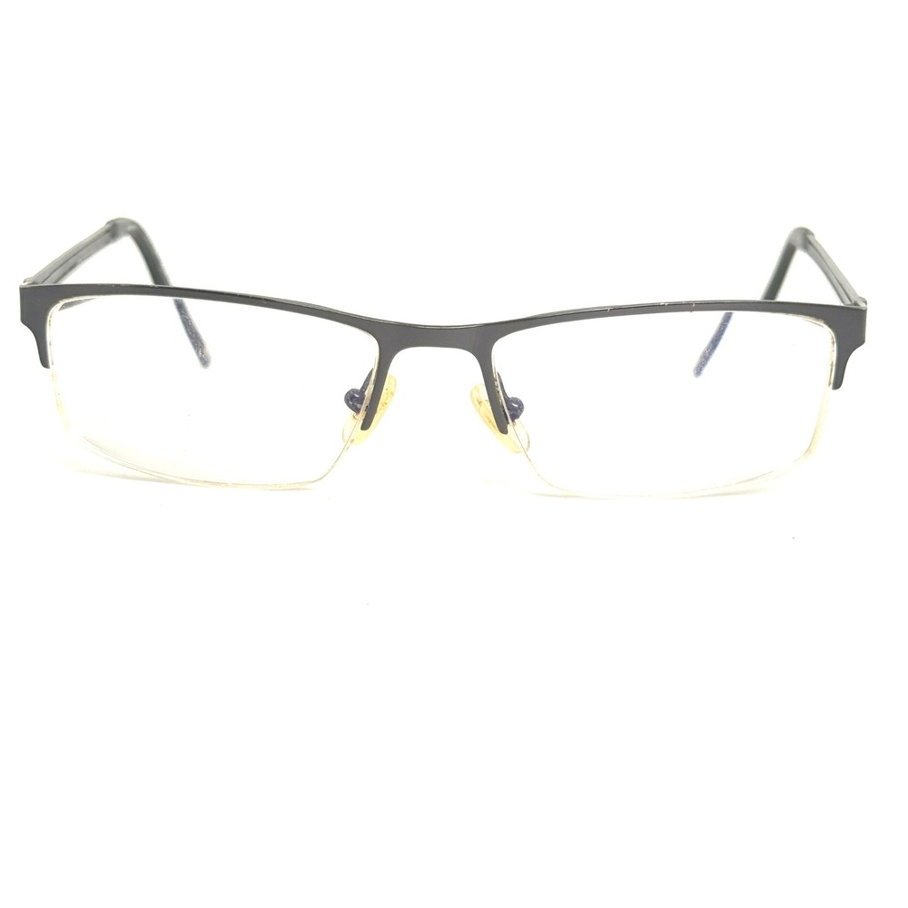 Marchon NYC Irving‎ East Side Black Semi Rimless Eyeglasses Frames 53-17-140